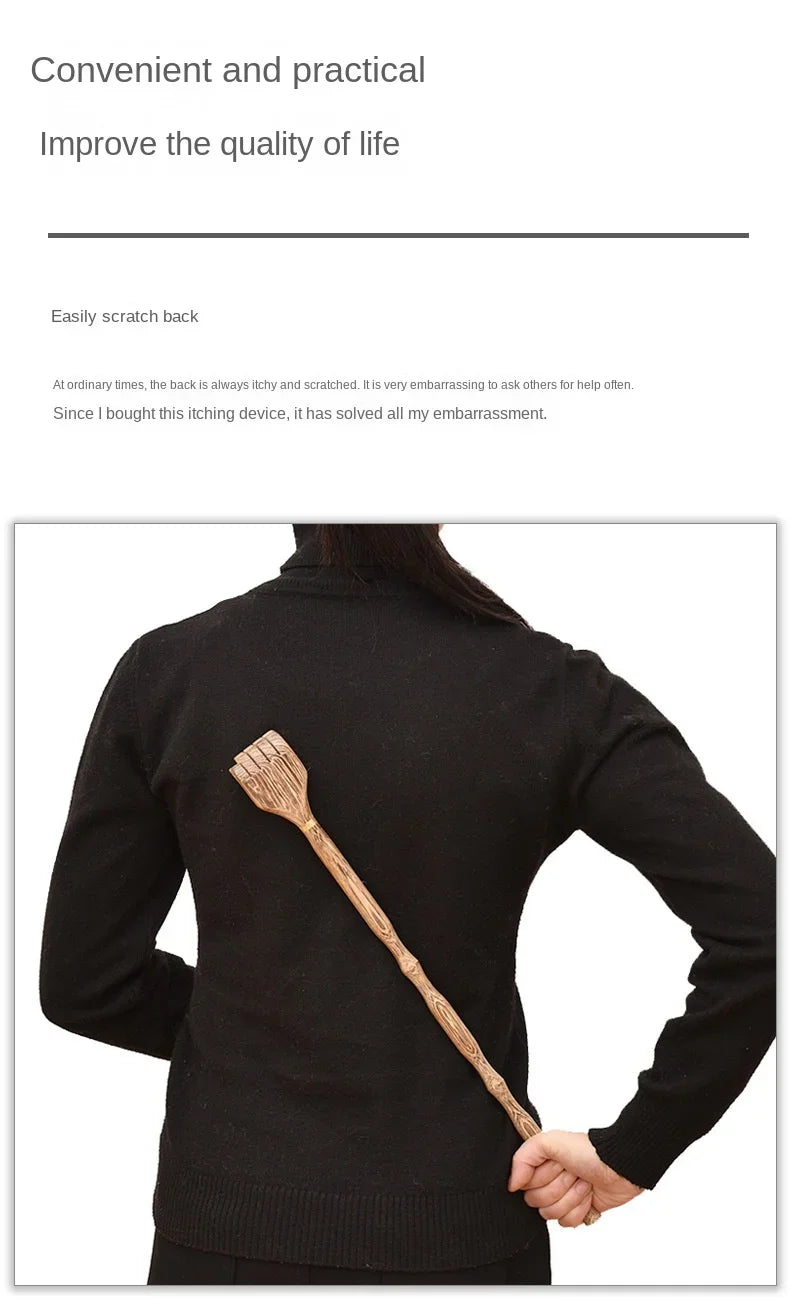 Long Handle Wooden Back Scratcher Massager Back Scratching Rake HouseholdWooden Body Massage Health Products