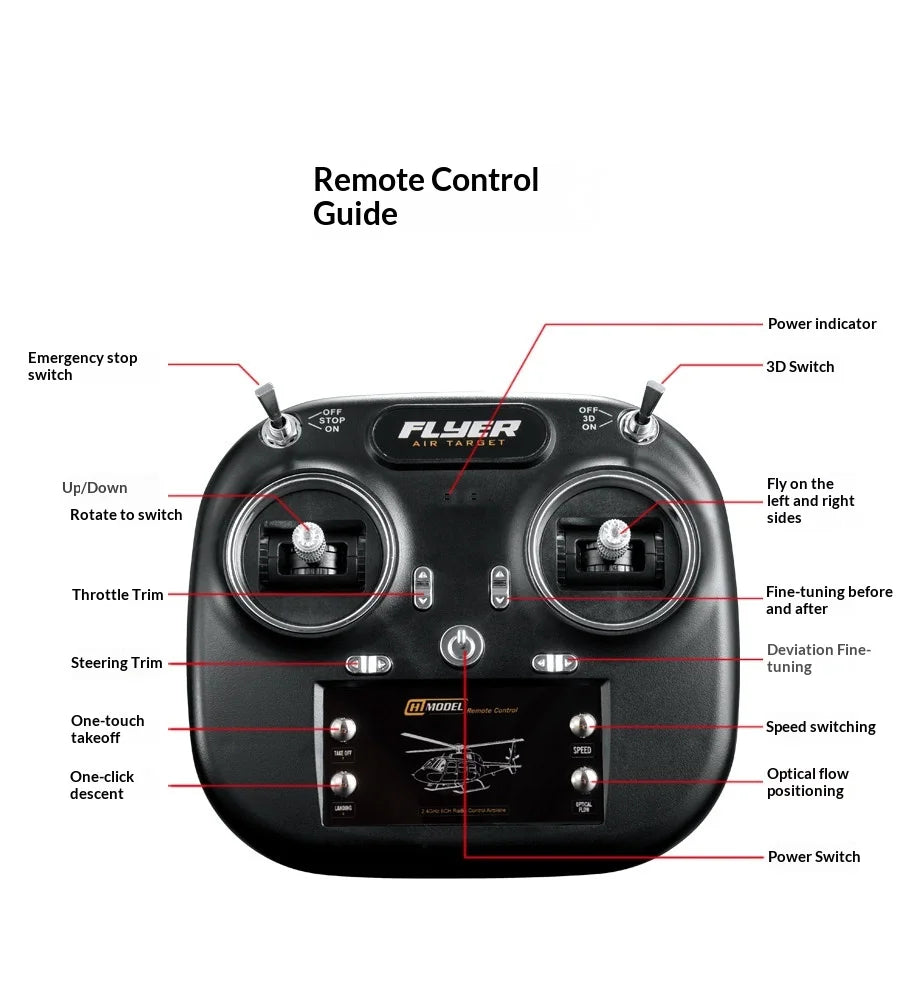 Remote Control Military Helicopter With Optical Flow Positioning