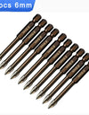 Cross Hex Tile Glass Drill Bits Set Titanium Coated Power Tools Accessories  for Glass Ceramic Concrete Hole Opener