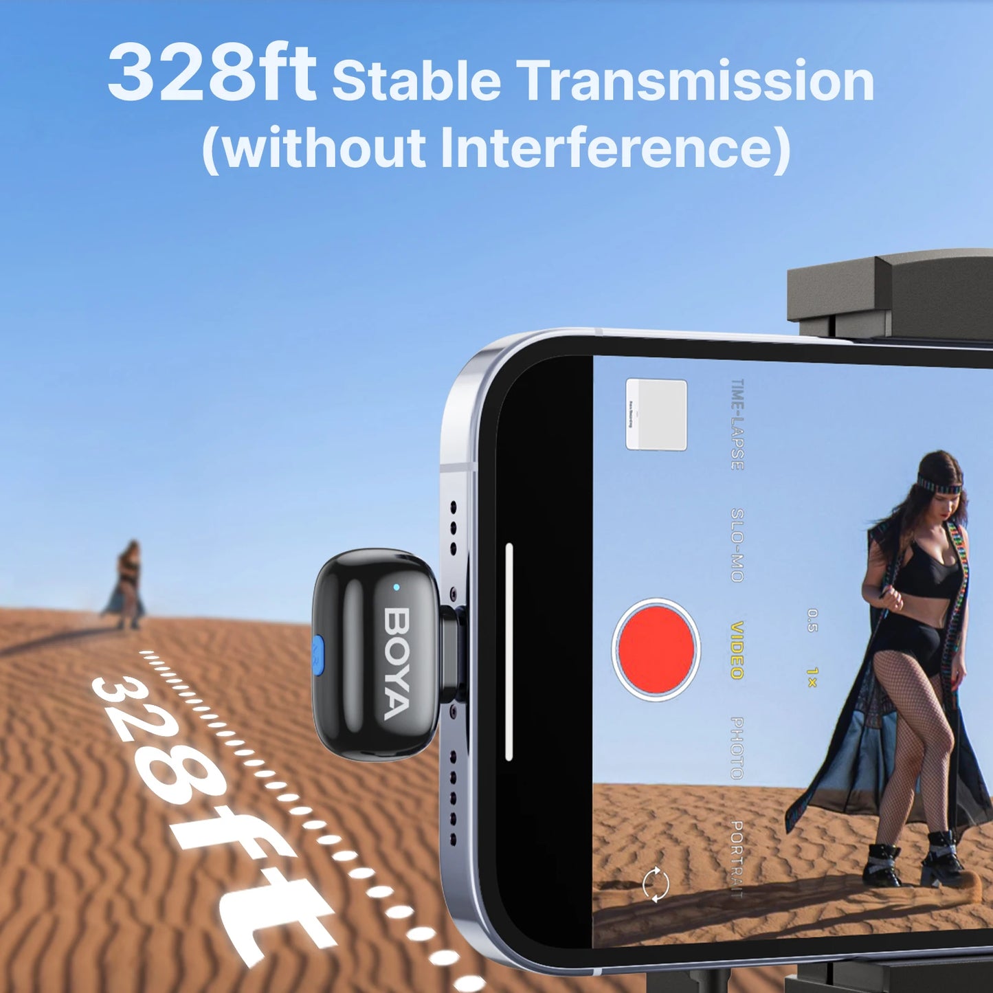 Mini 2 Wireless Lavalier Lapel Mini Microphone Noise Reduction for iPhone 6-17 USB-C Android SmartPhone PC Live Streaming