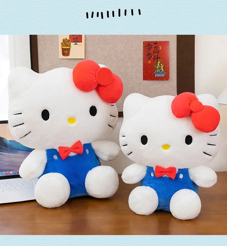 Kawaii Hello Kitty Plush Toy Sanrio Cute Hello Kitty Stuffed Doll for Kids Birthday Gift Valentine Present for Girls Soft Doll