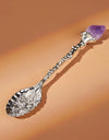 1 Pcs Crystal Head Spoon Vintage Carved Alloy Coffee Spoon Ice Cream Dessert Tea Dining Kitchen Accessories