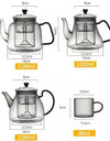 Cooking Puer Flower Tea High Borosilicate Glass Teapot  With Tea Strainer Infuser Filter Steaming And Boiling Kungfu Tea Pot