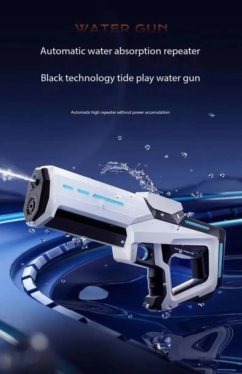 Electric Automatic Suction Water Gun Rechargeable Water Blaster for Outdoor Beach and Pool Activities