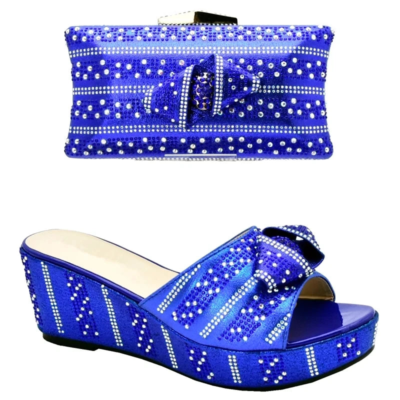 African Matching Shoes and Bags Italian In Women Shoes and Bag Set African Sets 2024 Shoes for Summer Women Party