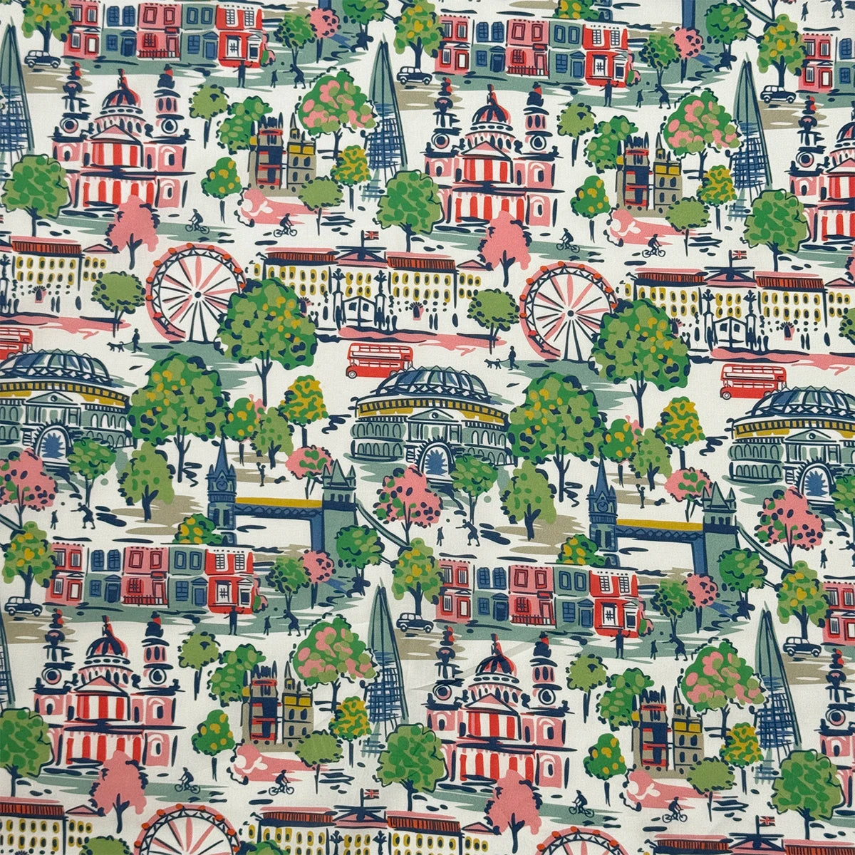 100% cotton Cath Kidston London Town tana lawn fabric 80s Poplin printing Sewing fabric Making Dress Clothing Handmade DIY Cloth