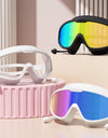 Swimming Goggles Big Frame Swimming Goggles Big Frame HD Wide View Anti-Fog UV Protection Swimming Goggles for No Leaking