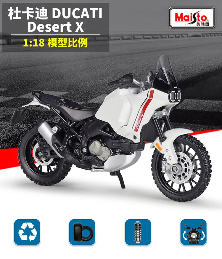 1 18 Scale Ducati Desert X Diecast Motorcycle Model