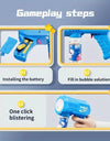 10 Holes Electric Bubble Gun Automatic Soap Blower With Light Summer Outdoor Party Games Bubbles Machine