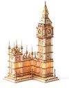 3D Wooden Puzzle Game Big Ben,Tower Bridge for Children Adult Gift DIY With Light