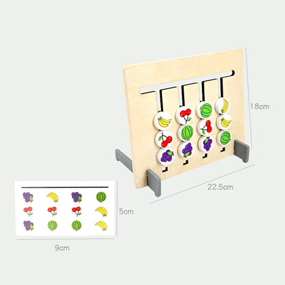 Montessori Wooden Toys Double-sided Matching Games for Kids 2 3 4 Years Logic Thinking Training Activity Board Baby Wooden Toys