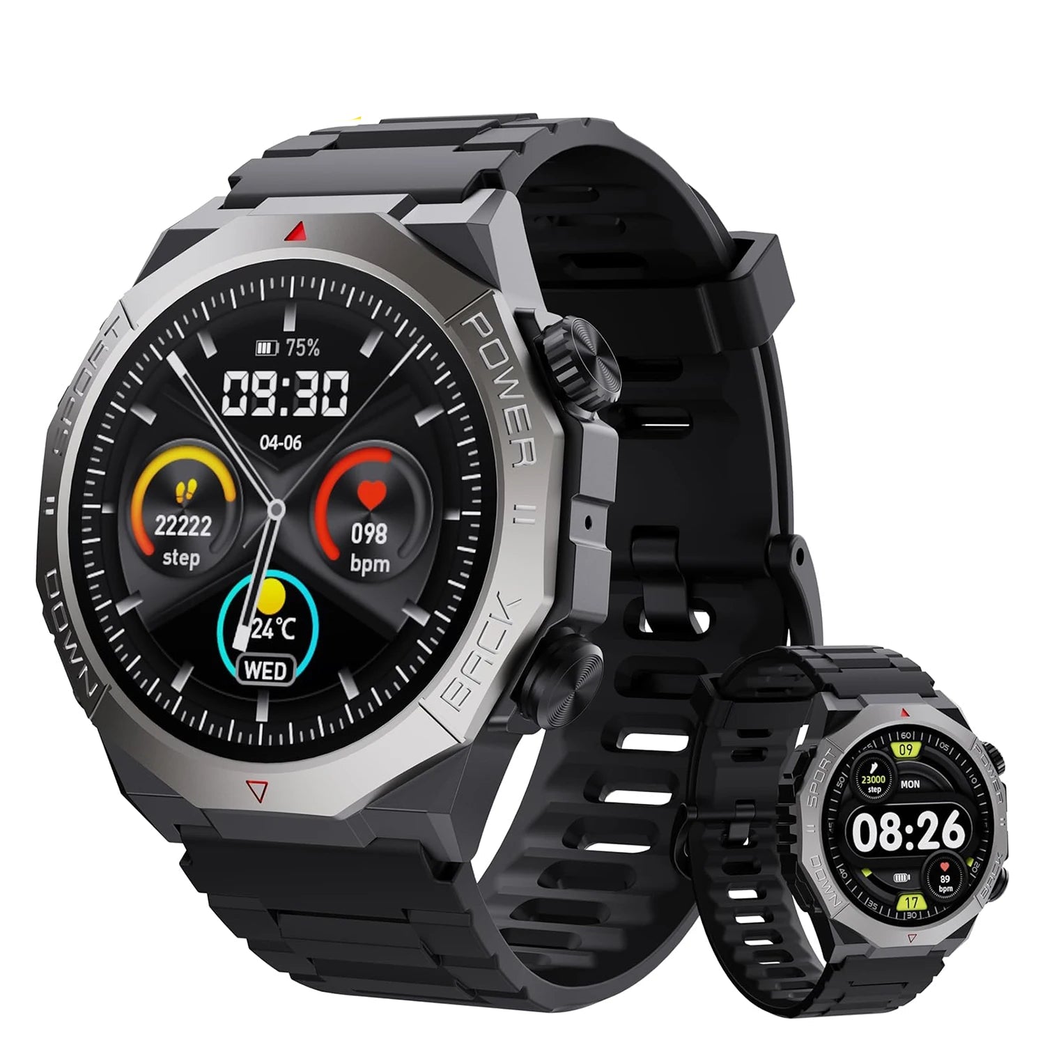 Smart Watch for Men Heart Rate Sleep Bluetooth Sport Smart Bracelet 1.39 Inch 360*360 HD Screen Outdoors Smartwatch