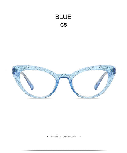 HONGMEI Women's Cat's Eye Small Frame Fashion Reading Glasses Myopia Hyperopia Anti-Blue Light Customized Prescription