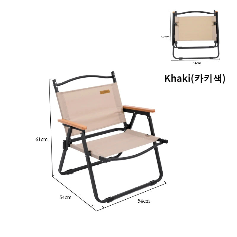 Camping Chair Portable Outdoor Chair Folding Chair Camping Picnic Back Chair Beach Chair Equipment Kermit Chair