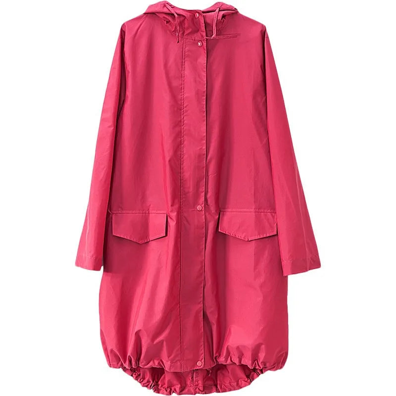 Lightweight Waterproof Rain Poncho Windbreaker for Outdoor Travel