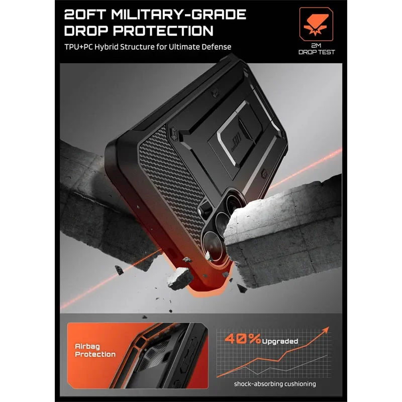 Rugged Phone Case with Screen Protector Kickstand and Belt Clip for Samsung Galaxy S26 FE