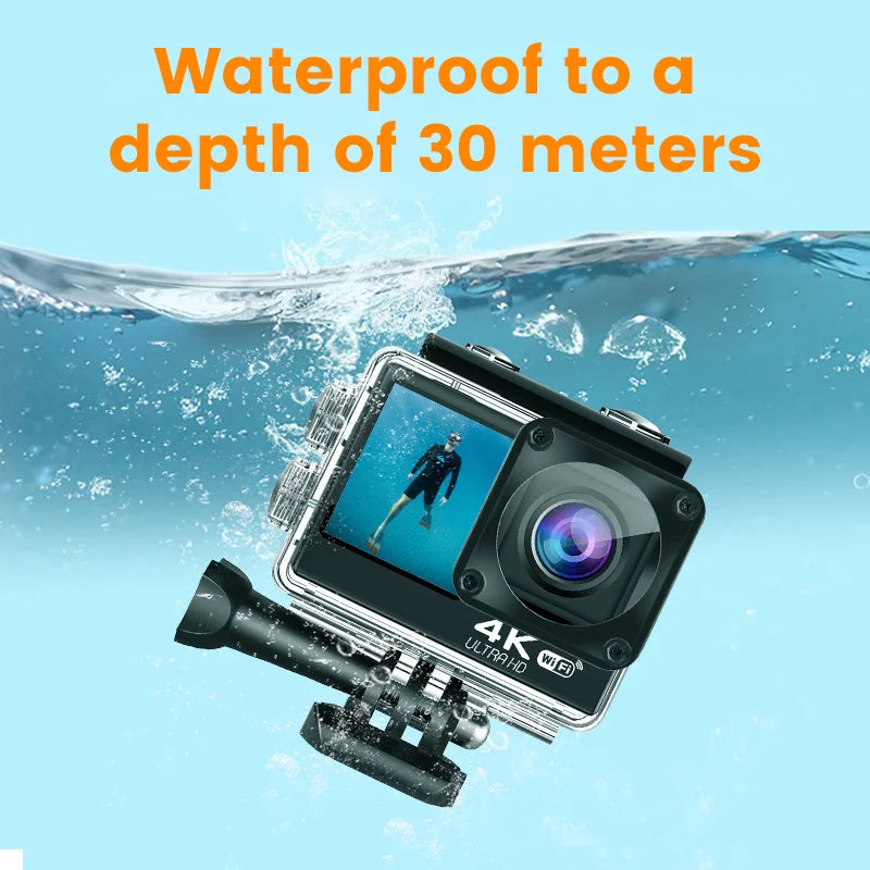 Action Sports Camera 4K Action Cam Pro Touchscreen Helmet Motorbike Helmet Cameras Video Recording Outdoor Waterproof WiFi