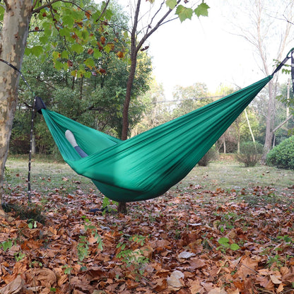 300x140cm Single Camping Hammock Lightweight Parachute Hammock with 2 Tree Strap 2 Hooks Lightweight Portable Camping Hammocks