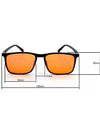 Orange Lens Yellow  Classic Square Gaming 100% blue light Blocking Glasses Men Women Office Anti Light Computer  Goggles