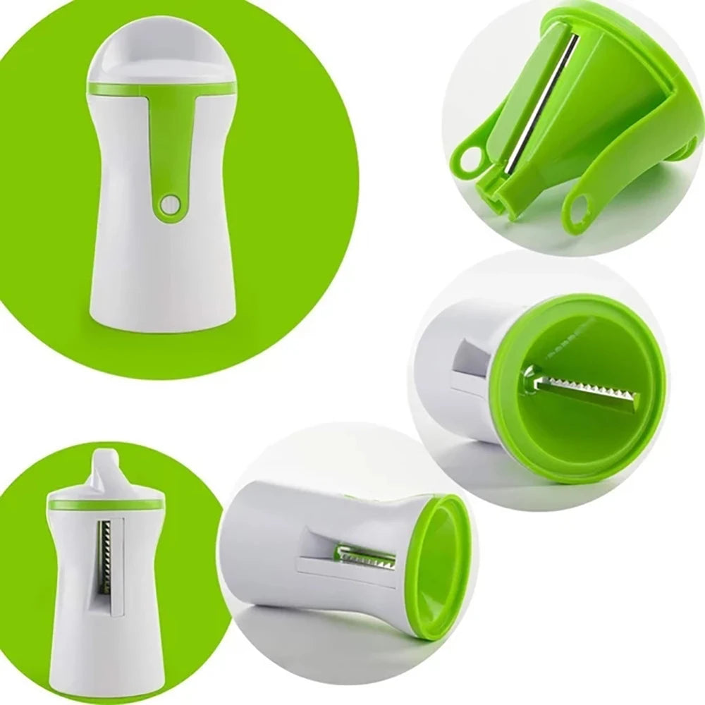 Heavy Duty Spiralizer Vegetable Slicer Handheld Stainless Steel Peeler Spiral Slicer Cutter Zucchini Pasta Noodle Spaghetti Make