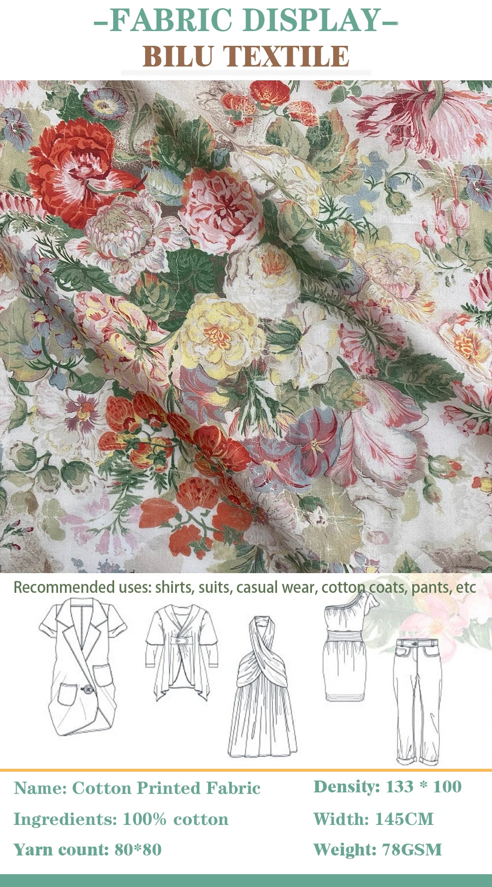 1/5M 100% Cotton tana lawn fabric 80S Like Liberty Fabric parchment petals Sewing children's clothes shirt dress handmade fabric