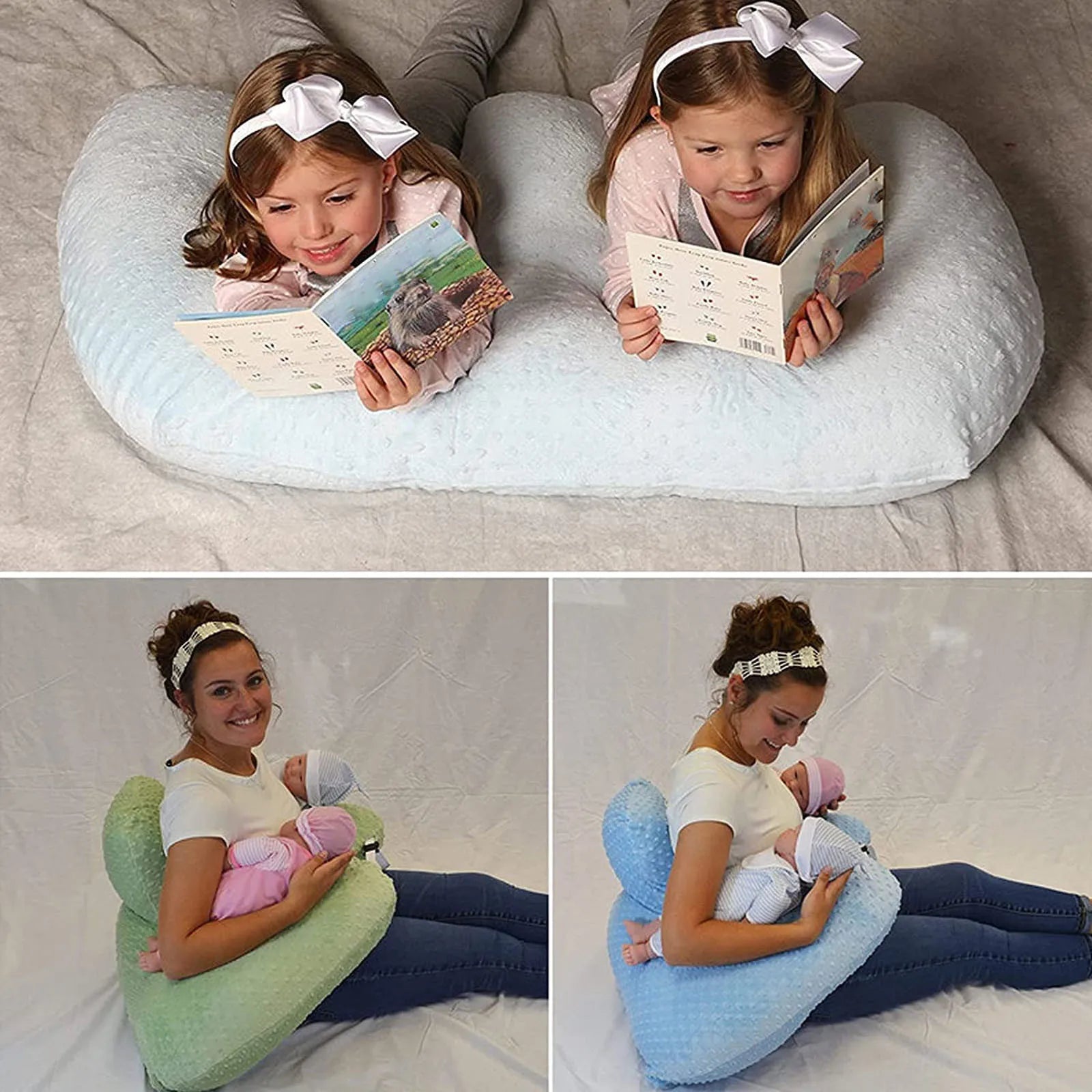 Pregnancy Pillow Twin Anti-spitting Feeding Waist Cushion Babi Pillow Multifunctional Nursing Pillow for Breastfeeding Mom