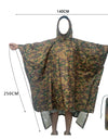 3 In 1 Outdoor Military Waterproof Men Raincoat Women Awning From The Rain Motorcycle Rain Poncho Picnic Mat