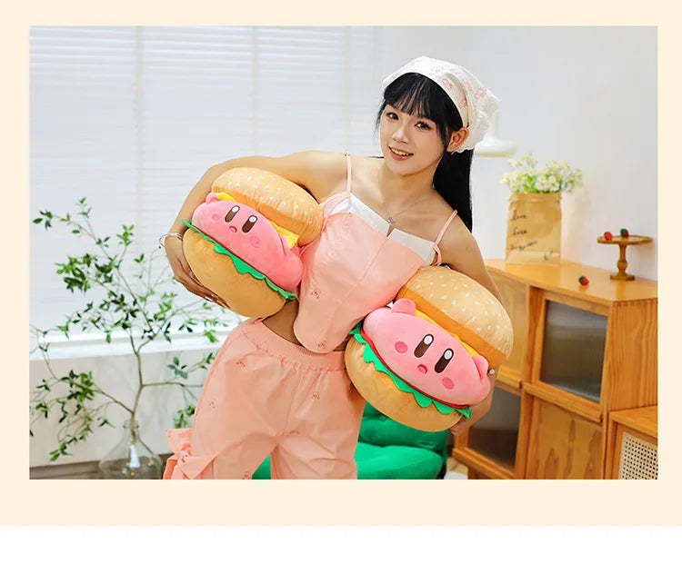 Cute Burger Shape Plush Toy Soft Huggable Stuffed Animal