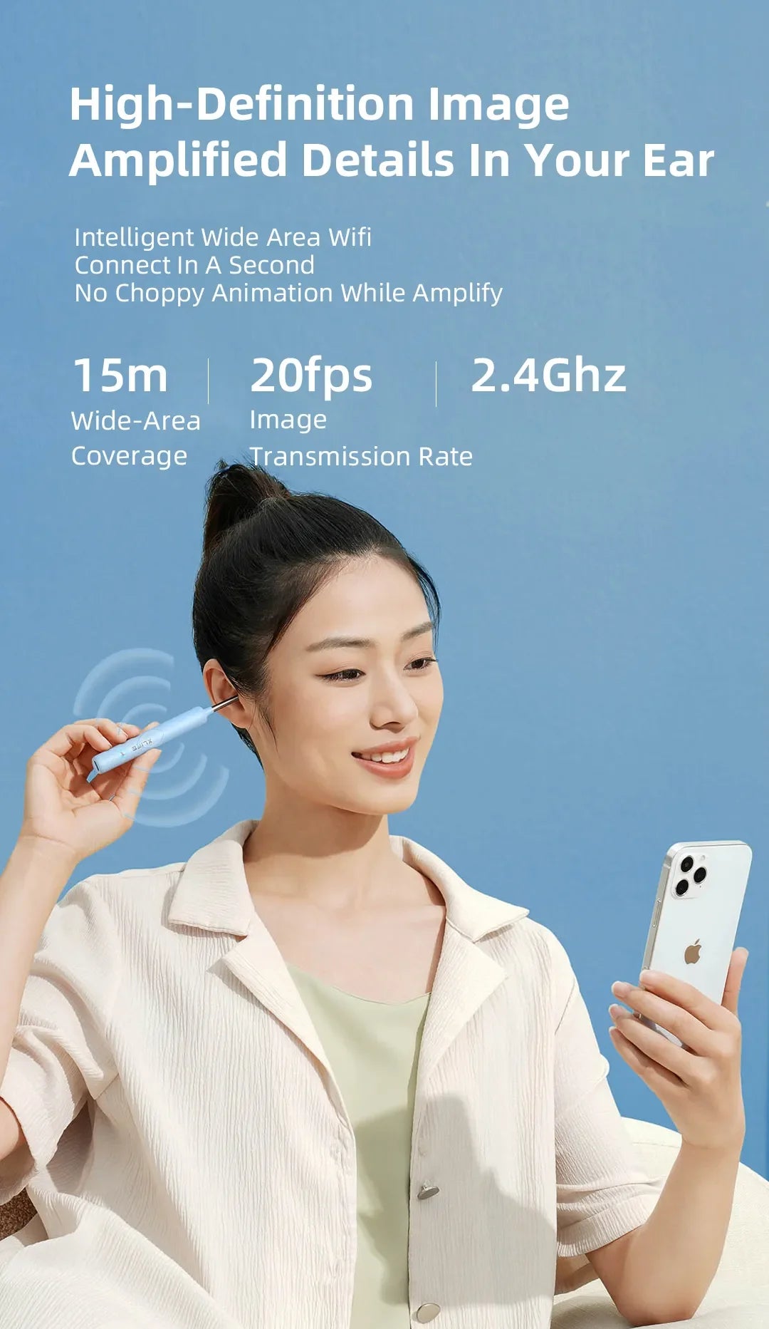 Xlife X3 Visual Earwax Remover With Camera,Smart Ear Cleaner 3.0 Mega Pixels Endoscope Otoscope For Earpick Health Care