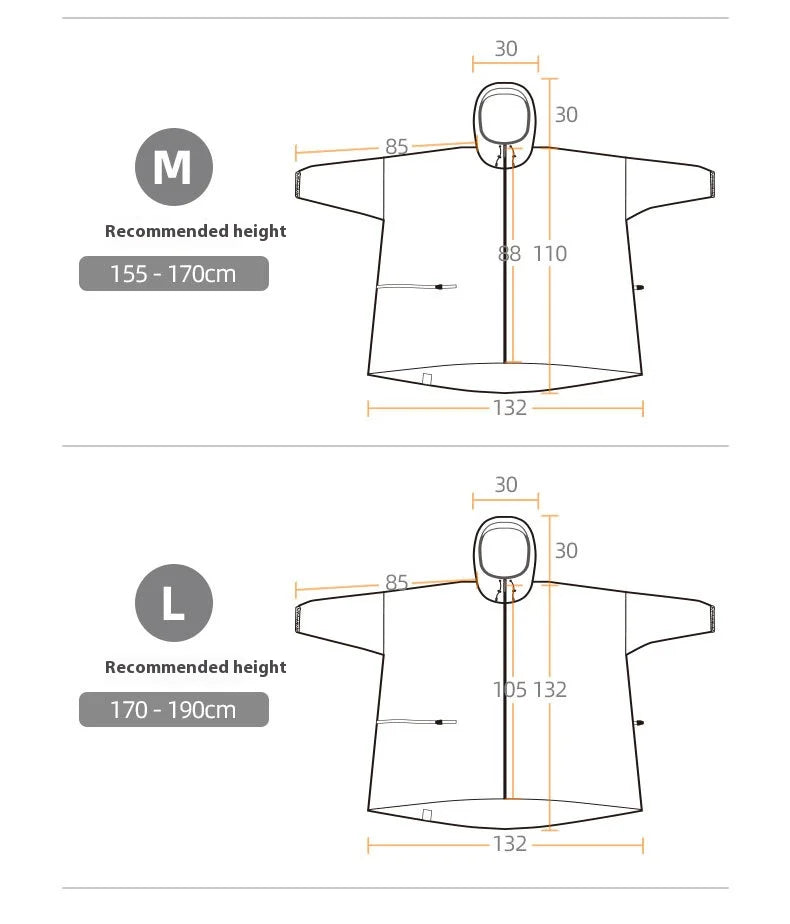 Ultralight Waterproof Zipper Raincoat for Hiking Camping and Travel