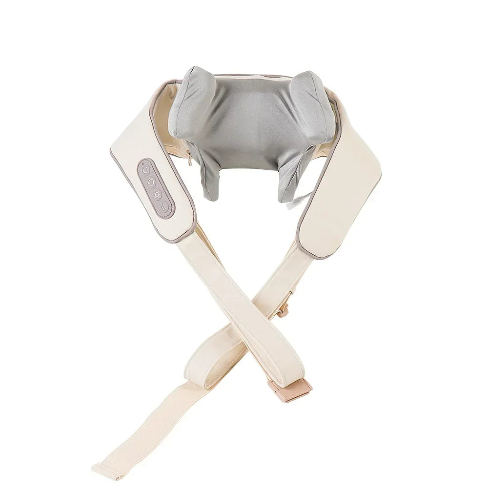 1PC Wireless Neck And Back Massager Neck And Shoulder Kneading Massage Shawl Neck Cervical Relaxing Trapezius Massager