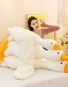 50-160cm Goose Stuffed Plush Cute Fluffy White Goose Plush Toy Kawaii Duck Sleep Pillow Cushion Soft Stuffed Animal Doll Gift