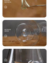 300ml Double-layer Glass Coffee Sharing Pot Transparent Hanging Ear Espresso Coffee Cup Heat Insulation Cold Coffee Sharing Tool