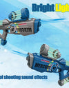Summer Fully Automatic Electric Water Gun with Light Rechargeable Continuous Firing Party Game Kids Space Splashing Toy