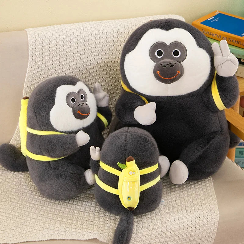 Ugly Cute Monkey Plush Stuffed Doll Banana Pillow Toy