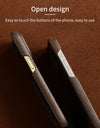 for Magsafe Case for iPhone 15 16 Pro Max 16Pro Retro Luxury Full Grain Cowhide Genuine Oiled PULL-UP Leather Magnetic Cover