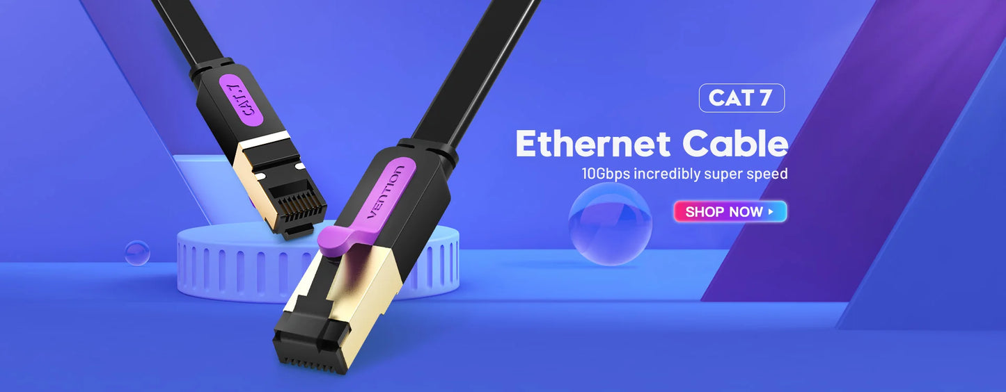 CAT6A Ethernet Cable 10Gbps 90/360 Degree Rotation CAT 6A Slim Networking Internet Lan Cord for PC PS4 Router RJ45 Cable
