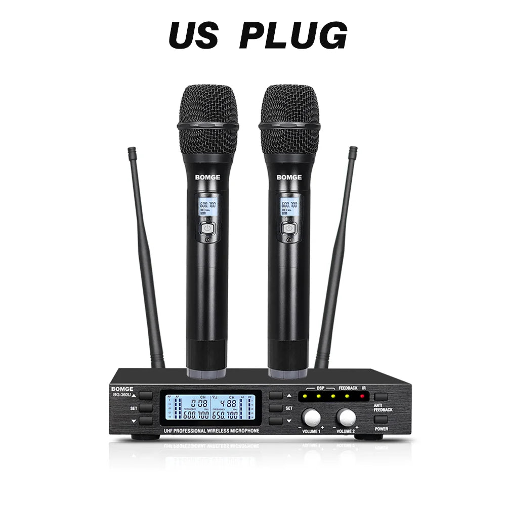 BG360U Dual Channel UHF Wireless Microphone System with DSP Effects