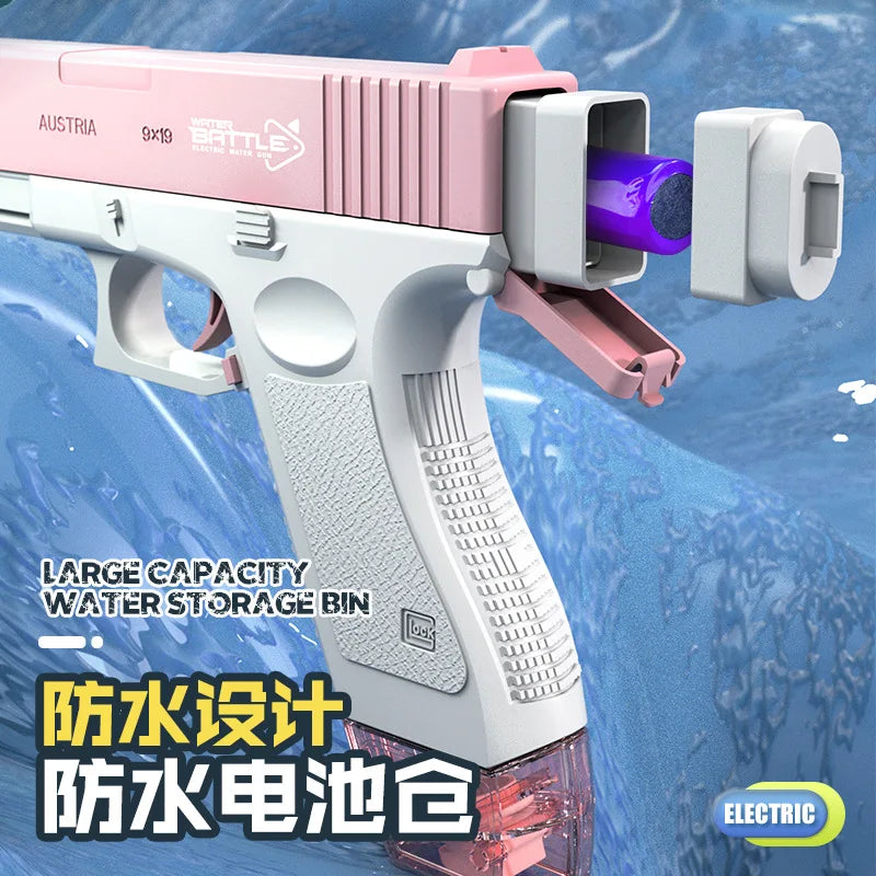 Water Gun Electric Pistol Shooting Toy Full Automatic Summer Beach Toy