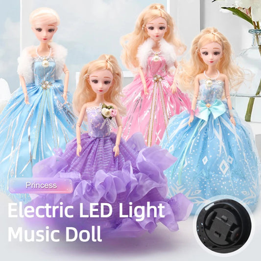 12 Inch/31 Cm Electric Universal Walking Doll With Music And Dance, Wedding Dress Princess