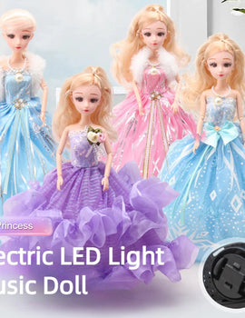 12 Inch/31 Cm Electric Universal Walking Doll With Music And Dance, Wedding Dress Princess
