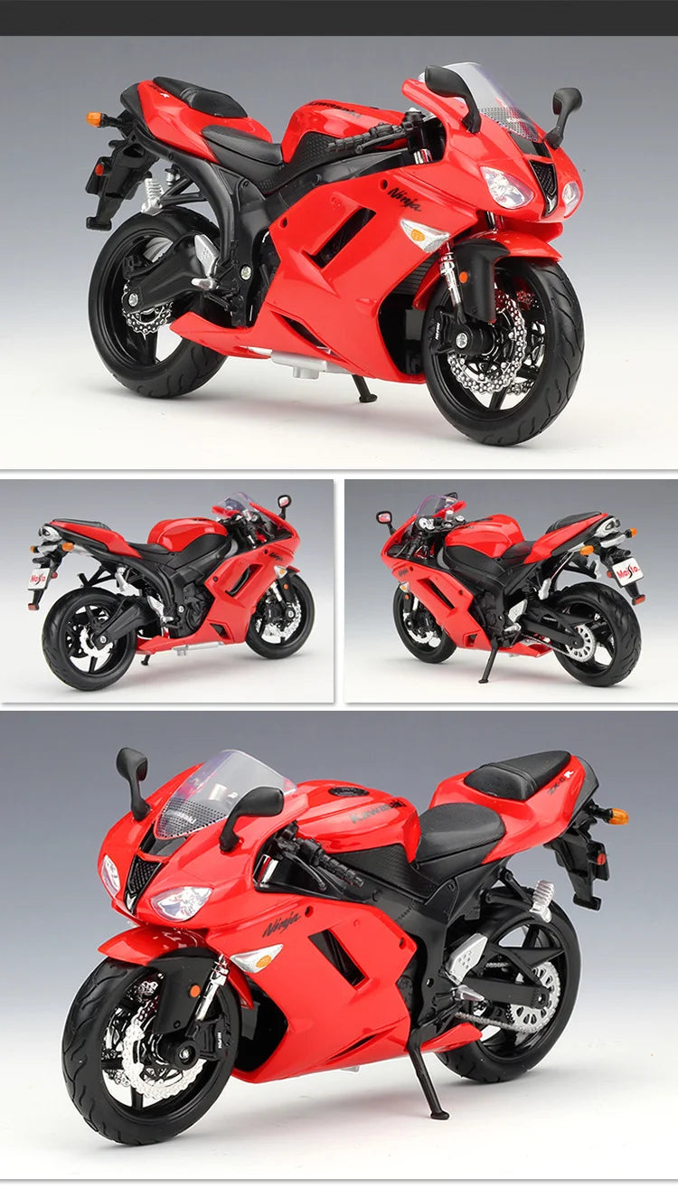 Diecast Kawasaki Ninja ZX6R Racing Motorcycle Model 1 to 12 Scale