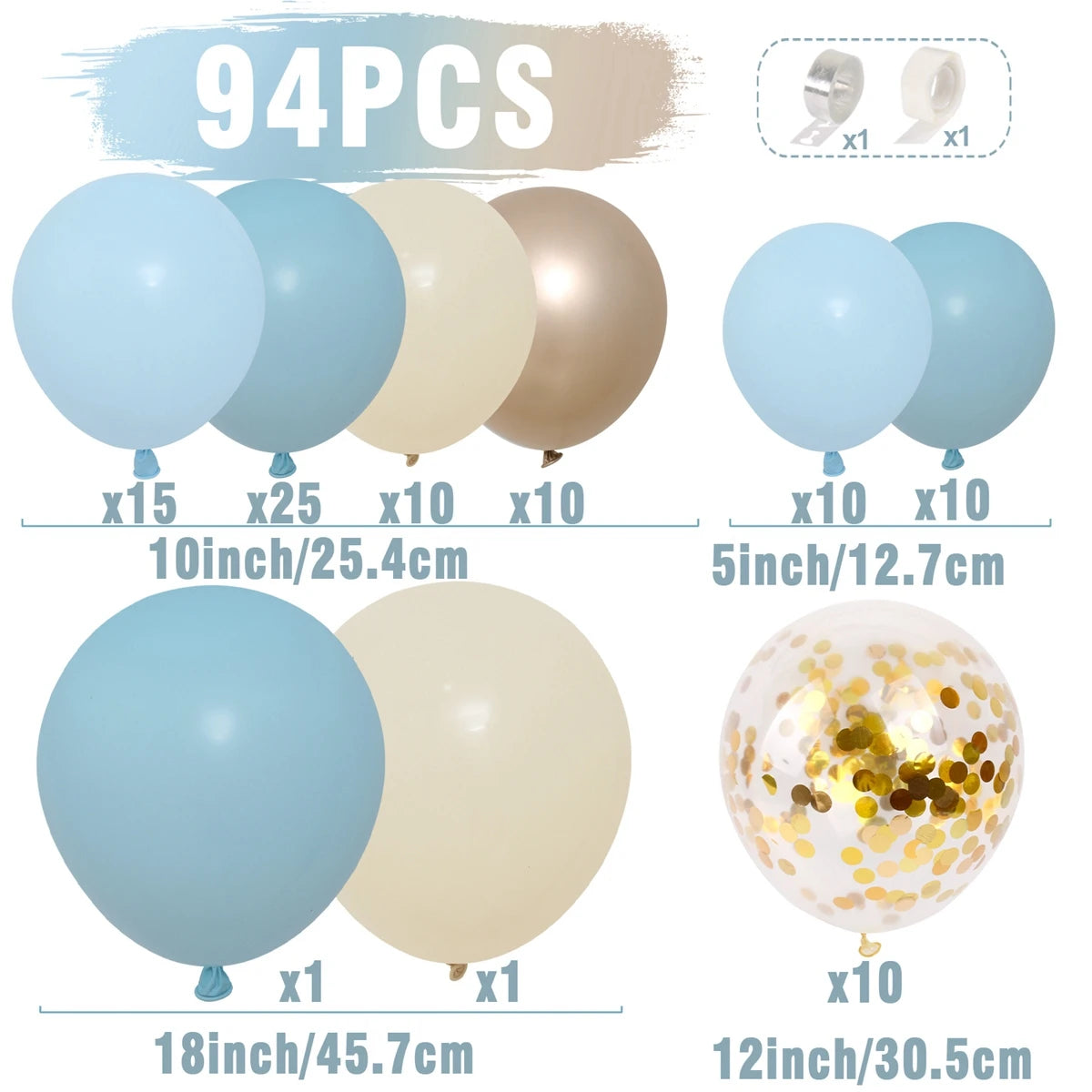 Ice Blue Balloon Garland Arch Kit Birthday Party Decoration Kids Wedding Birthday Party Supplies Baby Shower Latex Balloon