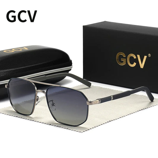 Classic Pilot Square Metal Frame Polarized UV400 Driving Sunglasses for Men Outdoor Eyewear