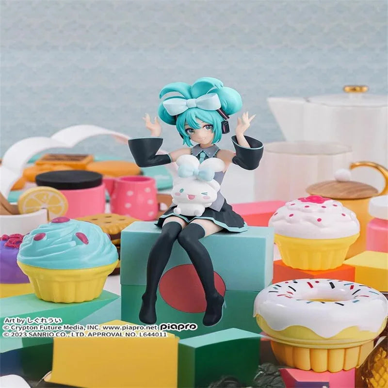 Anime Vocal Girl Figure with Cute Puppy Character PVC Collectible