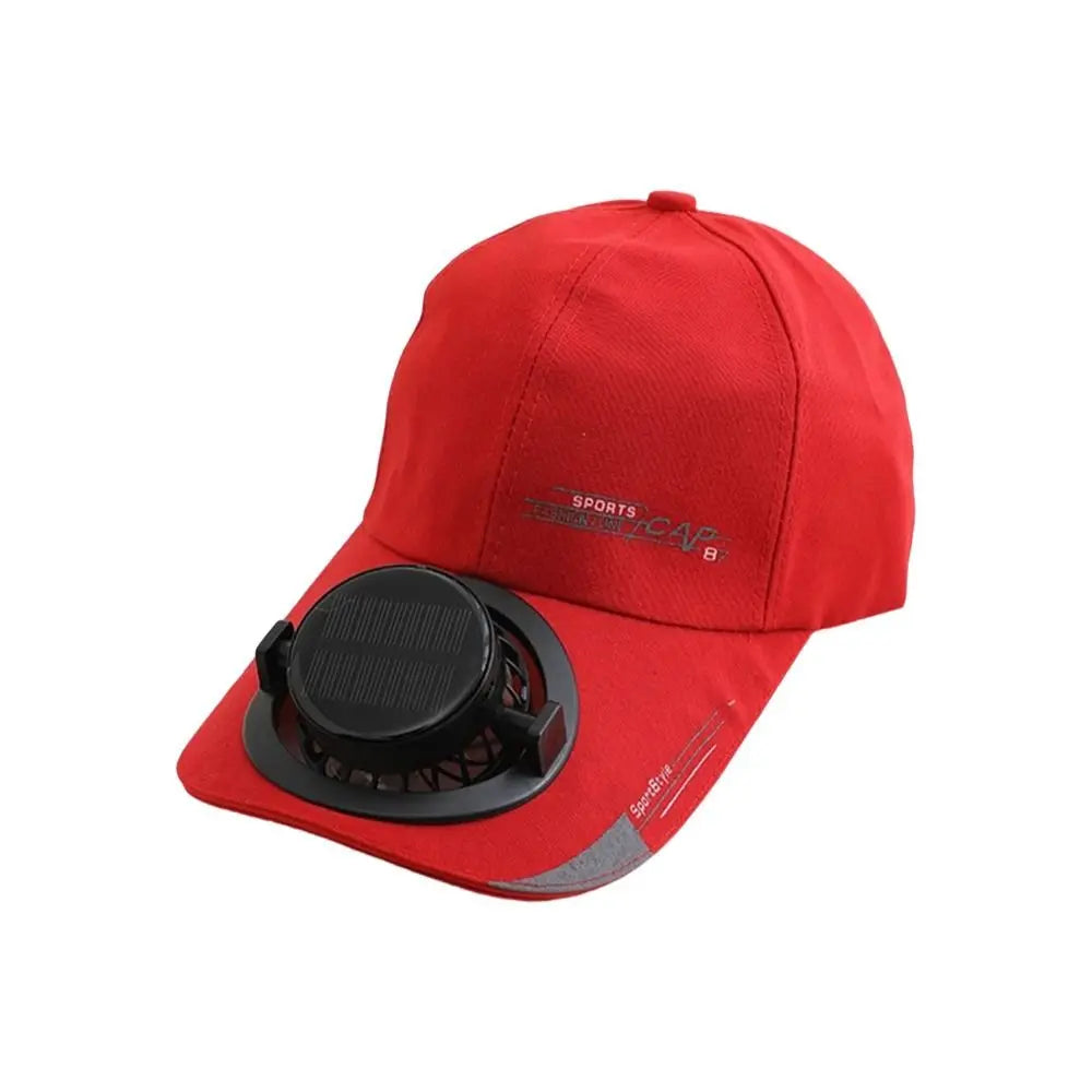 Solar Fan Baseball Cap With Rechargeable Battery