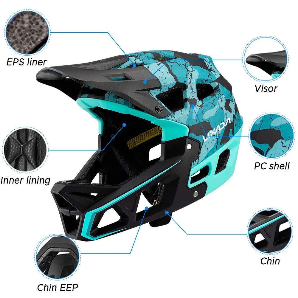 Adult Full Face Downhill Mountain Bike Helmet