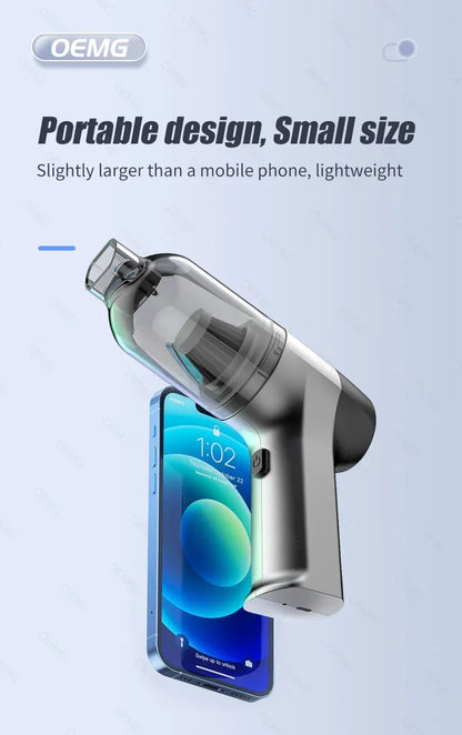 Car Vacuum Cleaner 150000PA Poweful Wireless Handheld Vacuum Cleaner Portable Strong Suction Car Cleaner Home Appliance