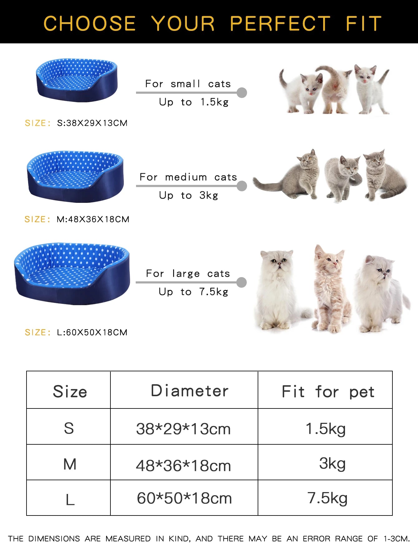 Coral Fleece Cat Bed Cushion Mat