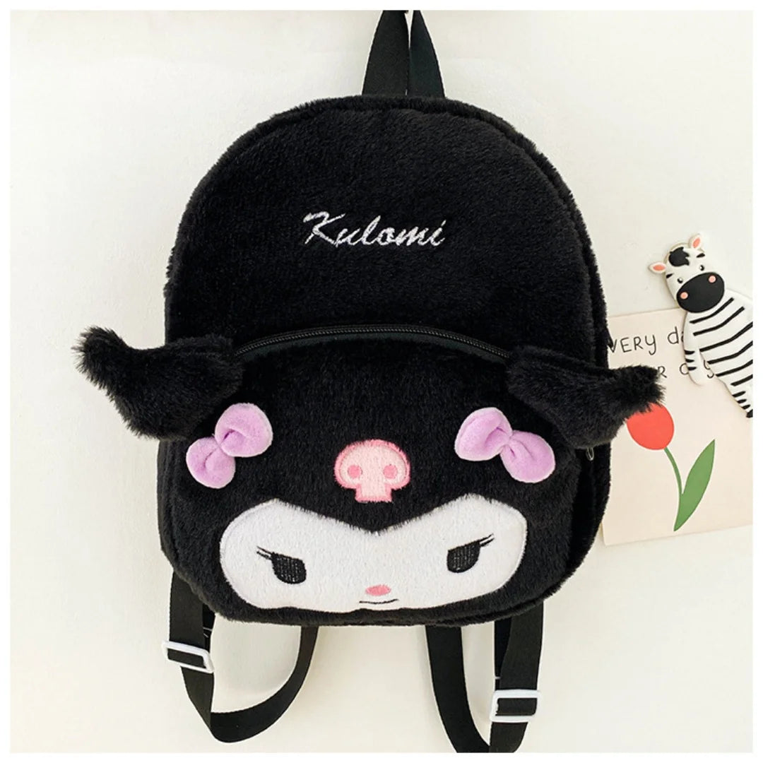 Kawaii Character Plush Backpack Large Capacity Shoulder Bag